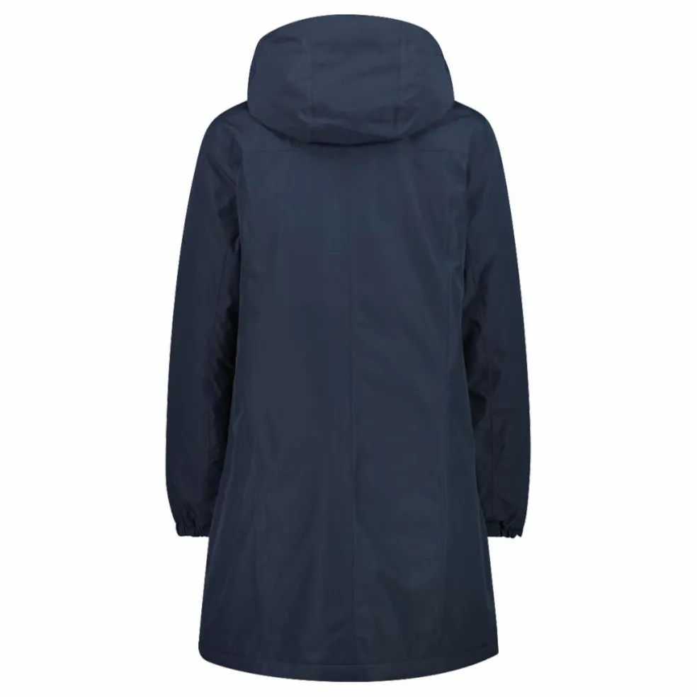 Parka impermeabile da donna in ripstop con cappuccio staccabile