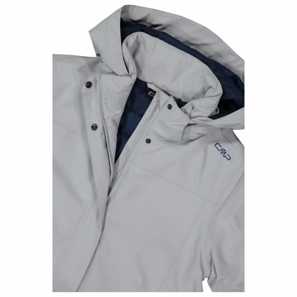 Parka impermeabile da donna in ripstop con cappuccio staccabile