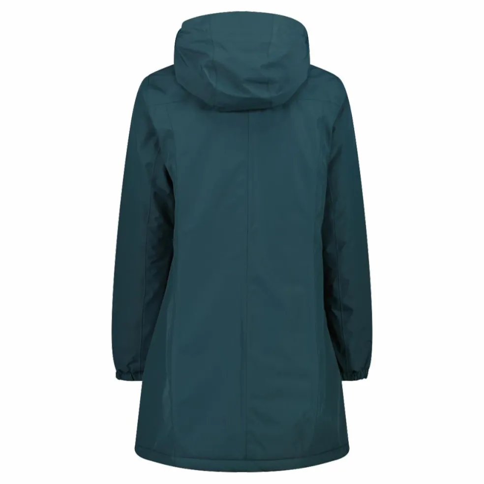 Parka impermeabile da donna in ripstop con cappuccio staccabile
