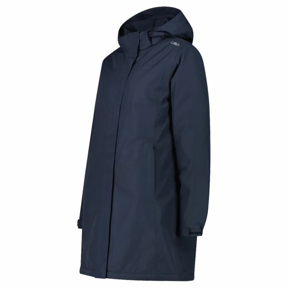 Parka impermeabile da donna in ripstop con cappuccio staccabile