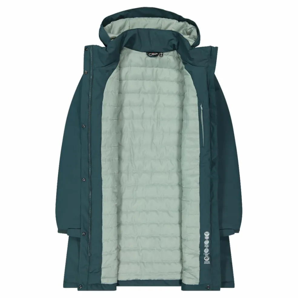 Parka impermeabile da donna in ripstop con cappuccio staccabile