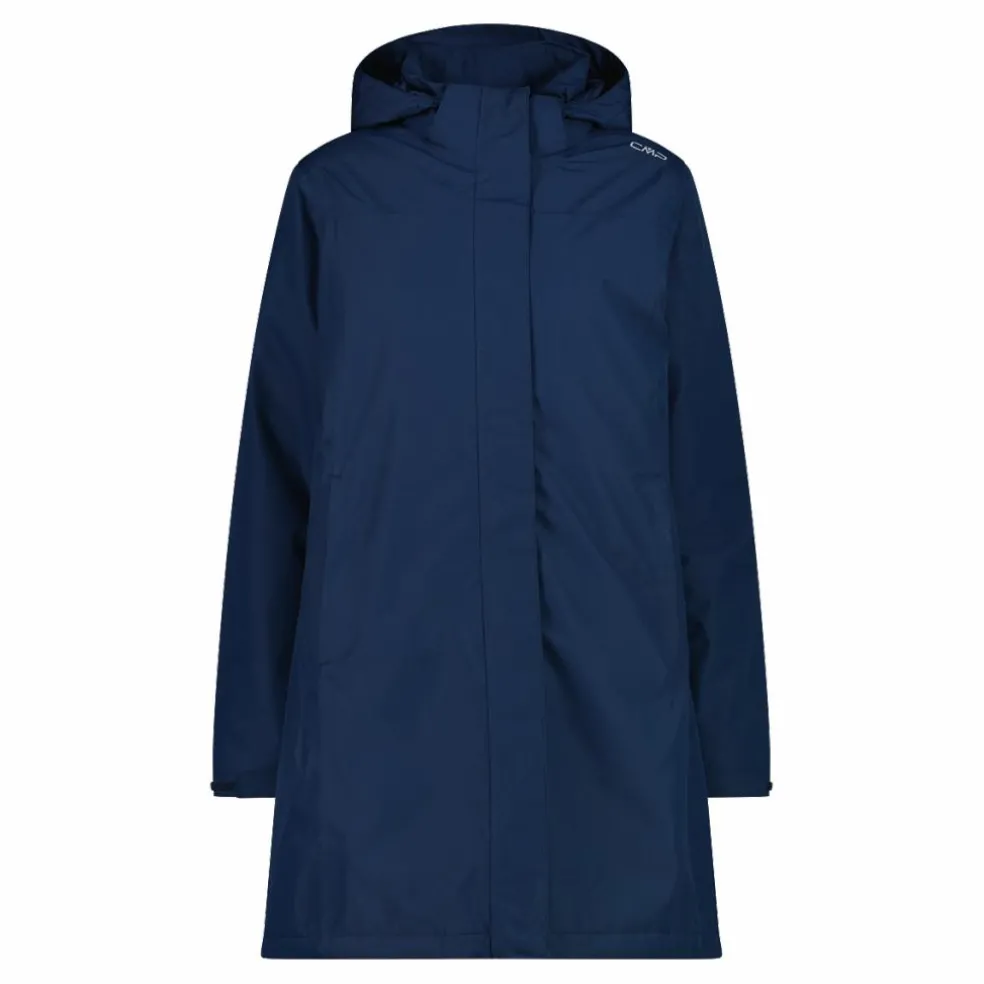 Parka impermeabile da donna in ripstop con cappuccio staccabile