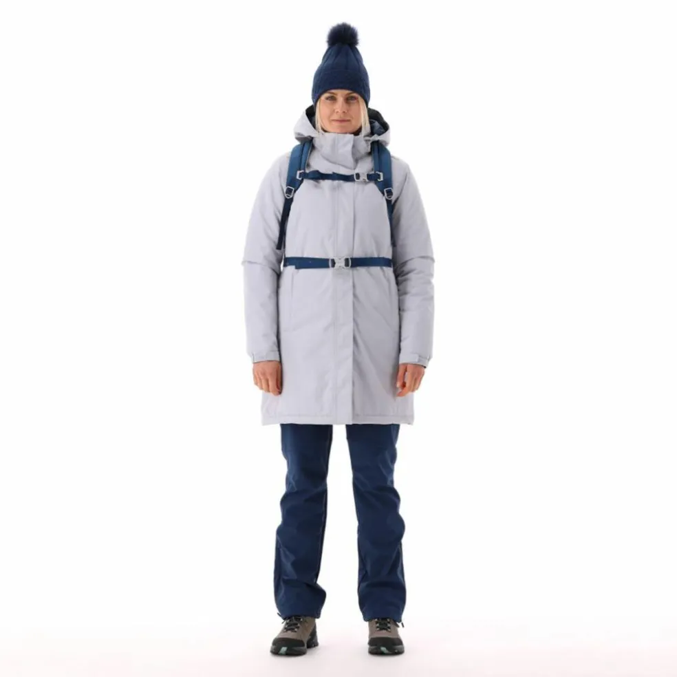Parka impermeabile da donna in ripstop con cappuccio staccabile