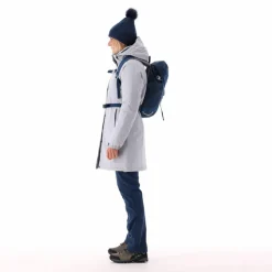 Parka impermeabile da donna in ripstop con cappuccio staccabile