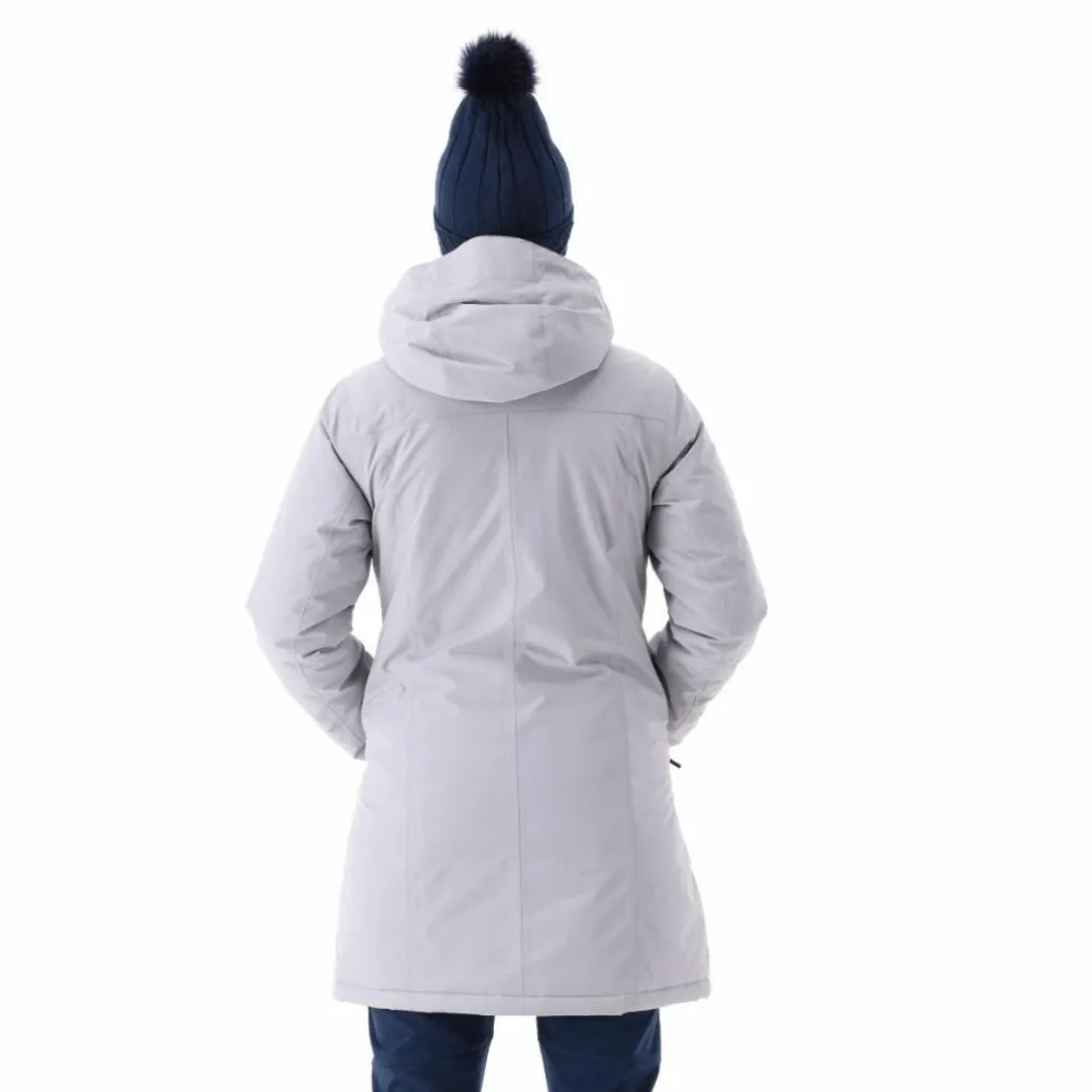 Parka impermeabile da donna in ripstop con cappuccio staccabile