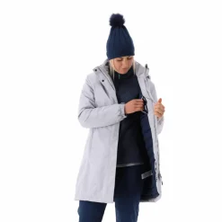 Parka impermeabile da donna in ripstop con cappuccio staccabile