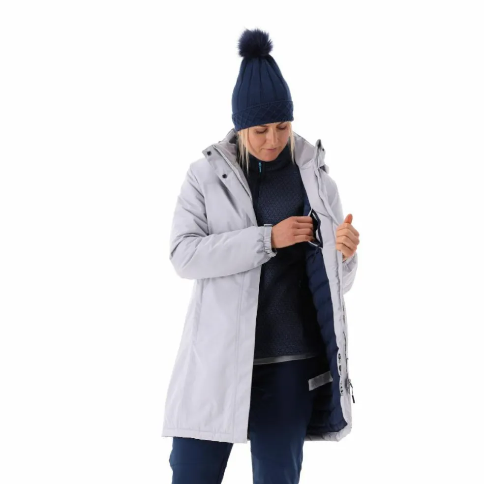 Parka impermeabile da donna in ripstop con cappuccio staccabile