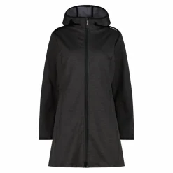 Parka in softshell da donna con cappuccio melange