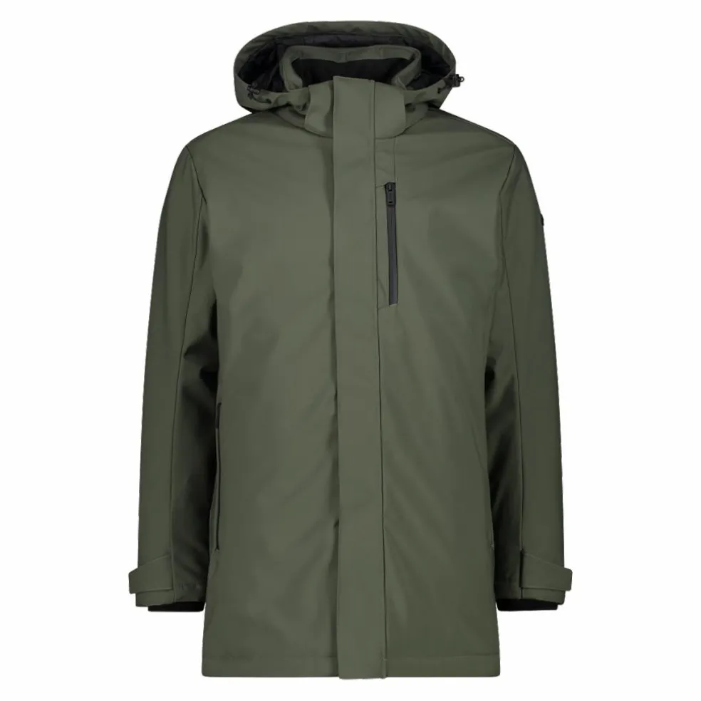 Parka in softshell imbottito da uomo
