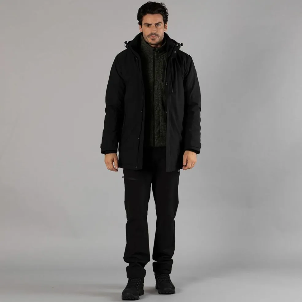Parka in softshell imbottito da uomo