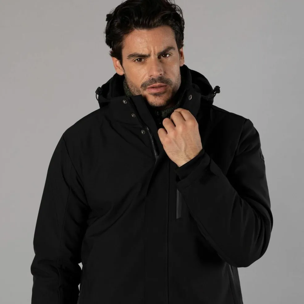Parka in softshell imbottito da uomo