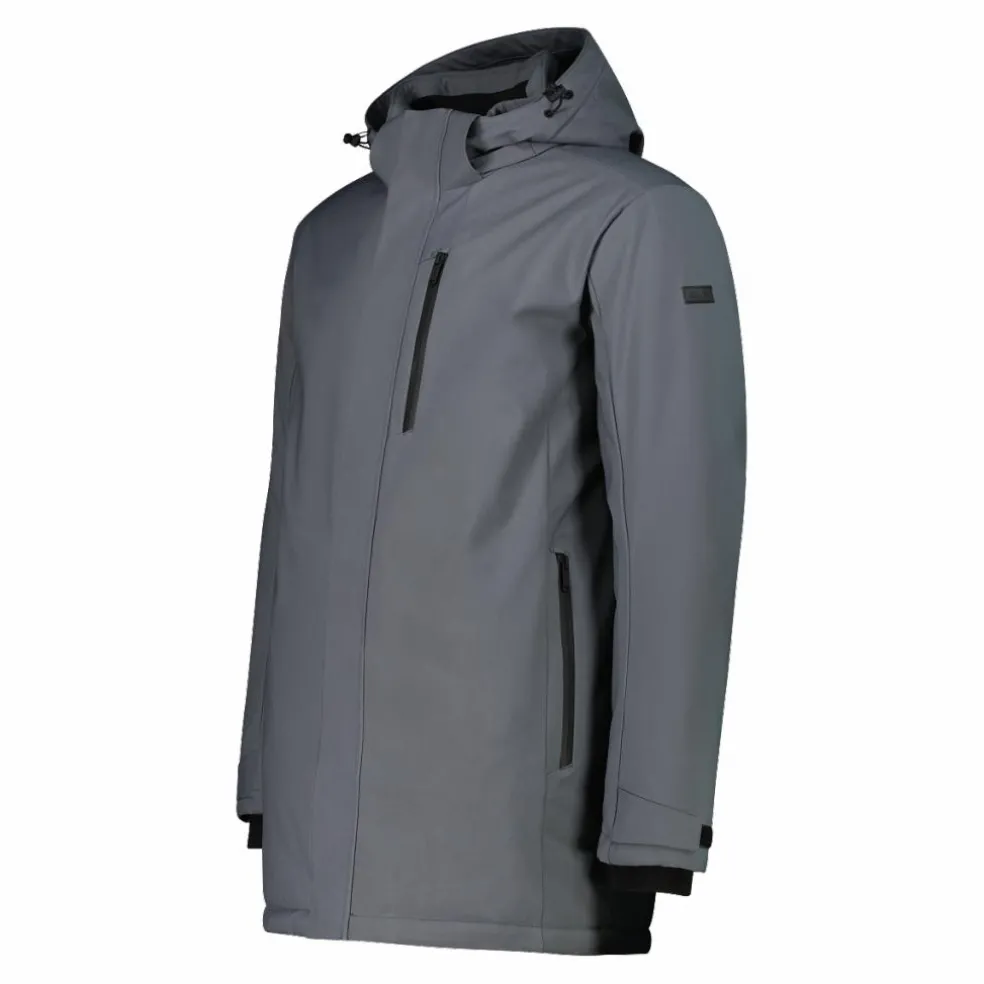 Parka in softshell imbottito da uomo