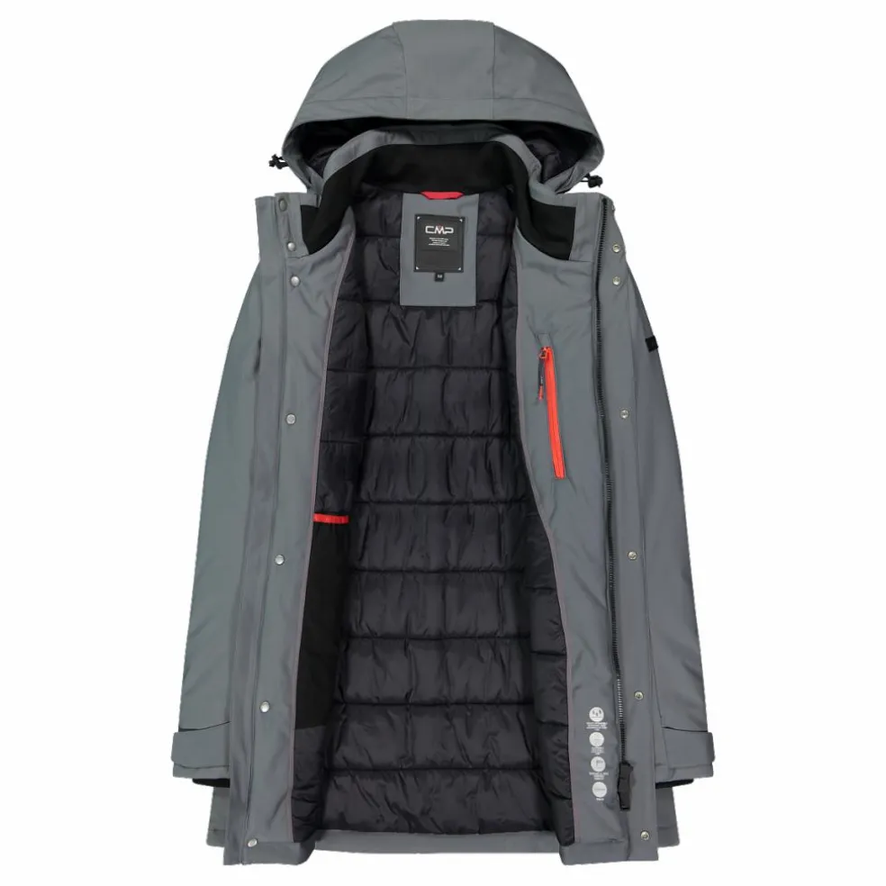 Parka in softshell imbottito da uomo