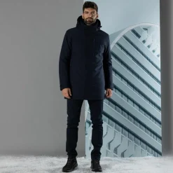 Parka in softshell imbottito da uomo