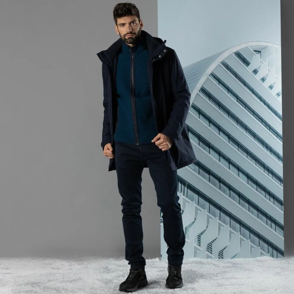 Parka in softshell imbottito da uomo