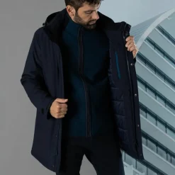 Parka in softshell imbottito da uomo