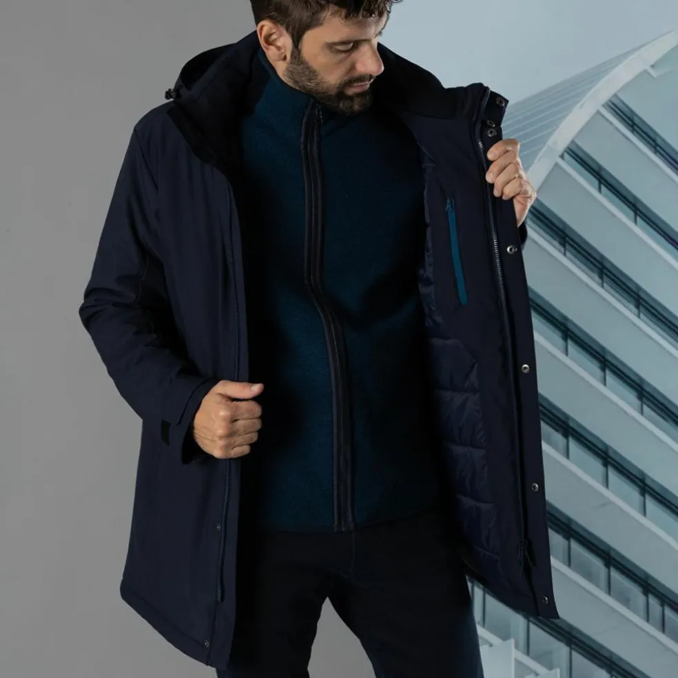 Parka in softshell imbottito da uomo
