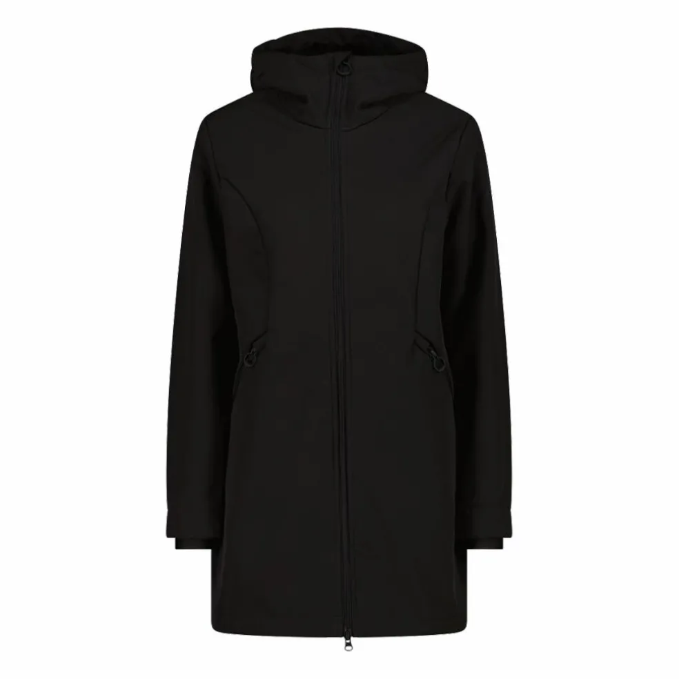 Parka sofshell da donna in pelliccetta