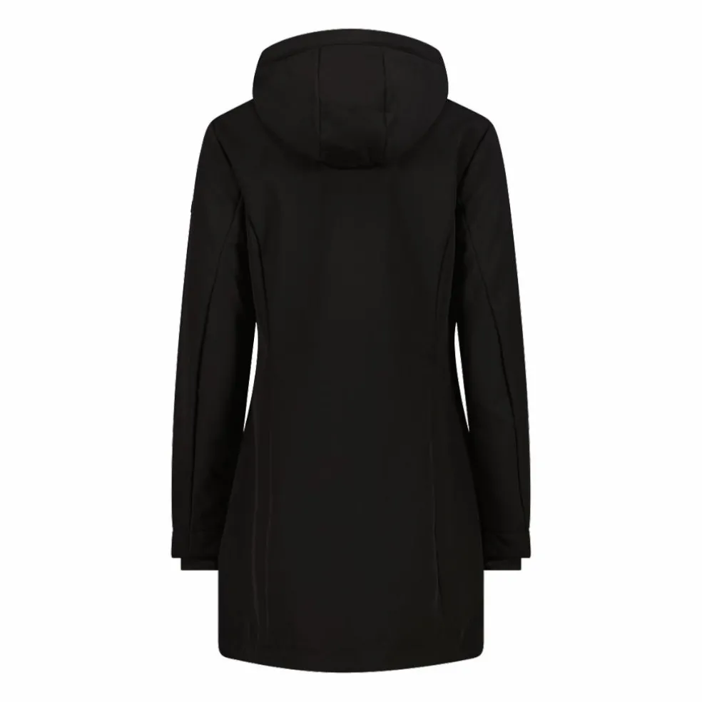 Parka sofshell da donna in pelliccetta