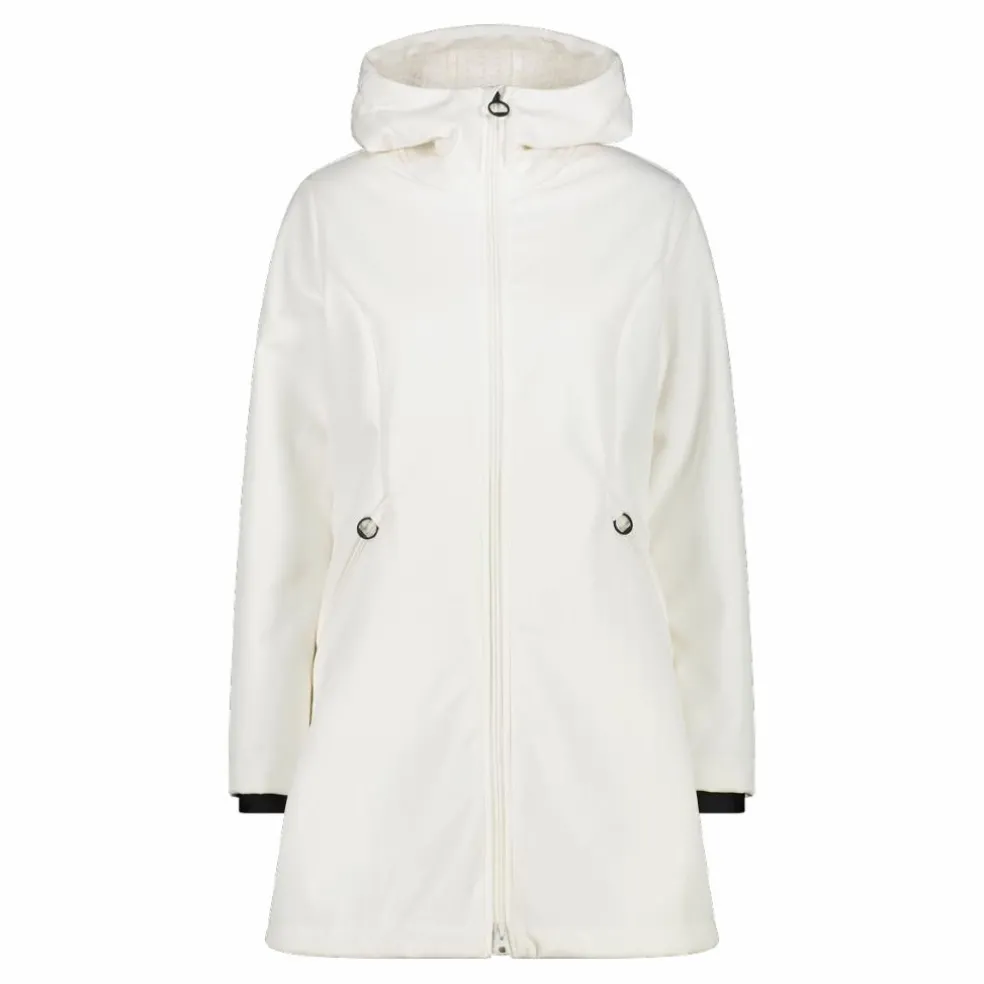 Parka sofshell da donna in pelliccetta