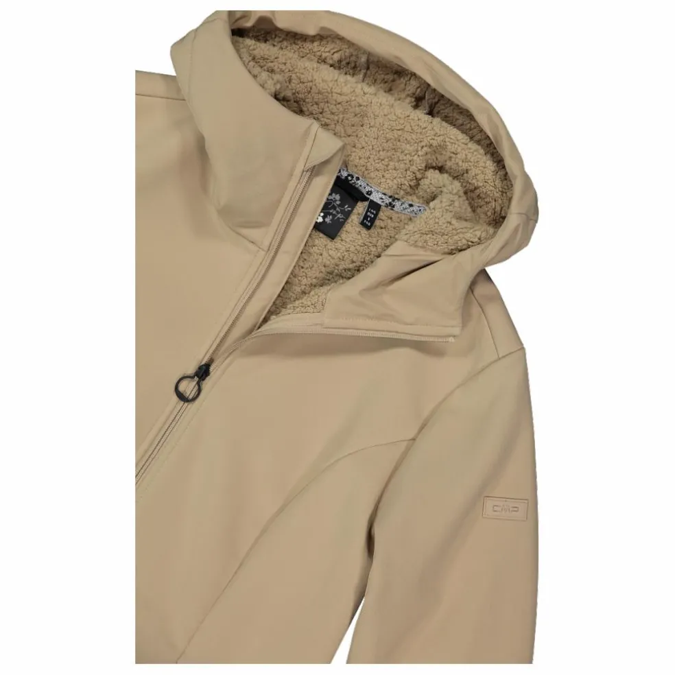 Parka sofshell da donna in pelliccetta