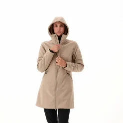 Parka sofshell da donna in pelliccetta