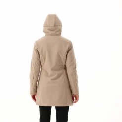 Parka sofshell da donna in pelliccetta