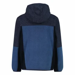 Pile con zip da bambino in knit tech con cappuccio