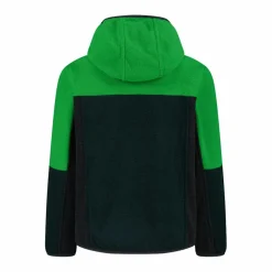 Pile con zip da bambino in knit tech con cappuccio