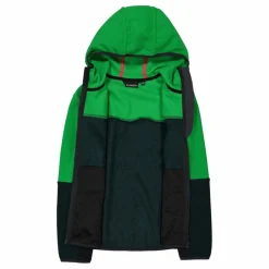 Pile con zip da bambino in knit tech con cappuccio