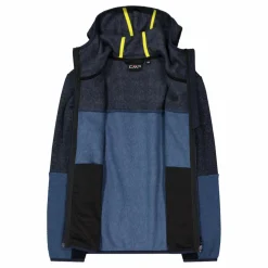 Pile con zip da bambino in knit tech con cappuccio