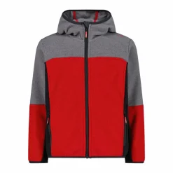 Pile con zip da bambino in knit tech con cappuccio