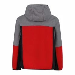 Pile con zip da bambino in knit tech con cappuccio