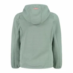 Pile full zip da bambina con cappuccio