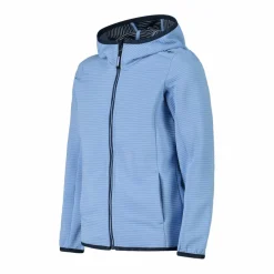 Pile full zip da bambina con cappuccio