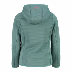 Pile full zip da bambina con cappuccio