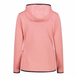 Pile Grid Tech con zip con cappuccio da donna