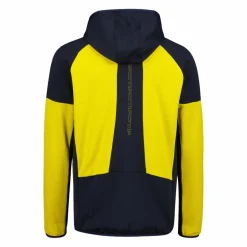Pile Grid Tech con zip da uomo con cappuccio melange