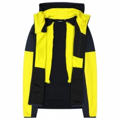 Pile Grid Tech con zip da uomo con cappuccio melange