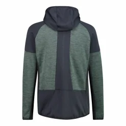 Pile Grid Tech con zip da uomo con cappuccio melange