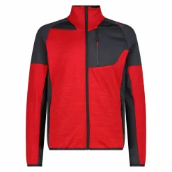 Pile Grid Tech con zip da uomo melange
