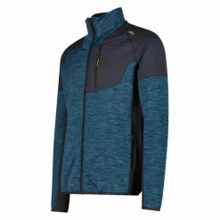 Pile Grid Tech con zip da uomo melange