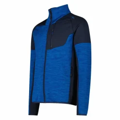 Pile Grid Tech con zip da uomo melange