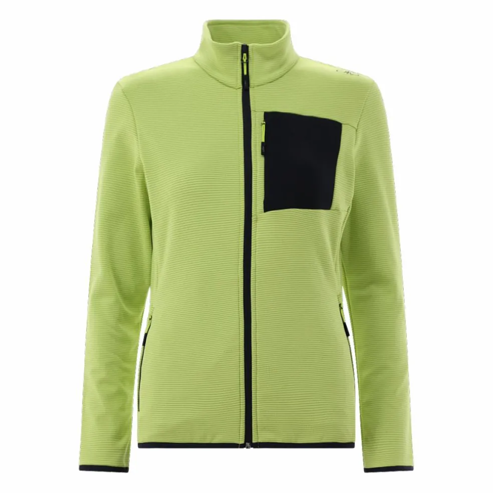 Pile Grid Tech con zip da donna