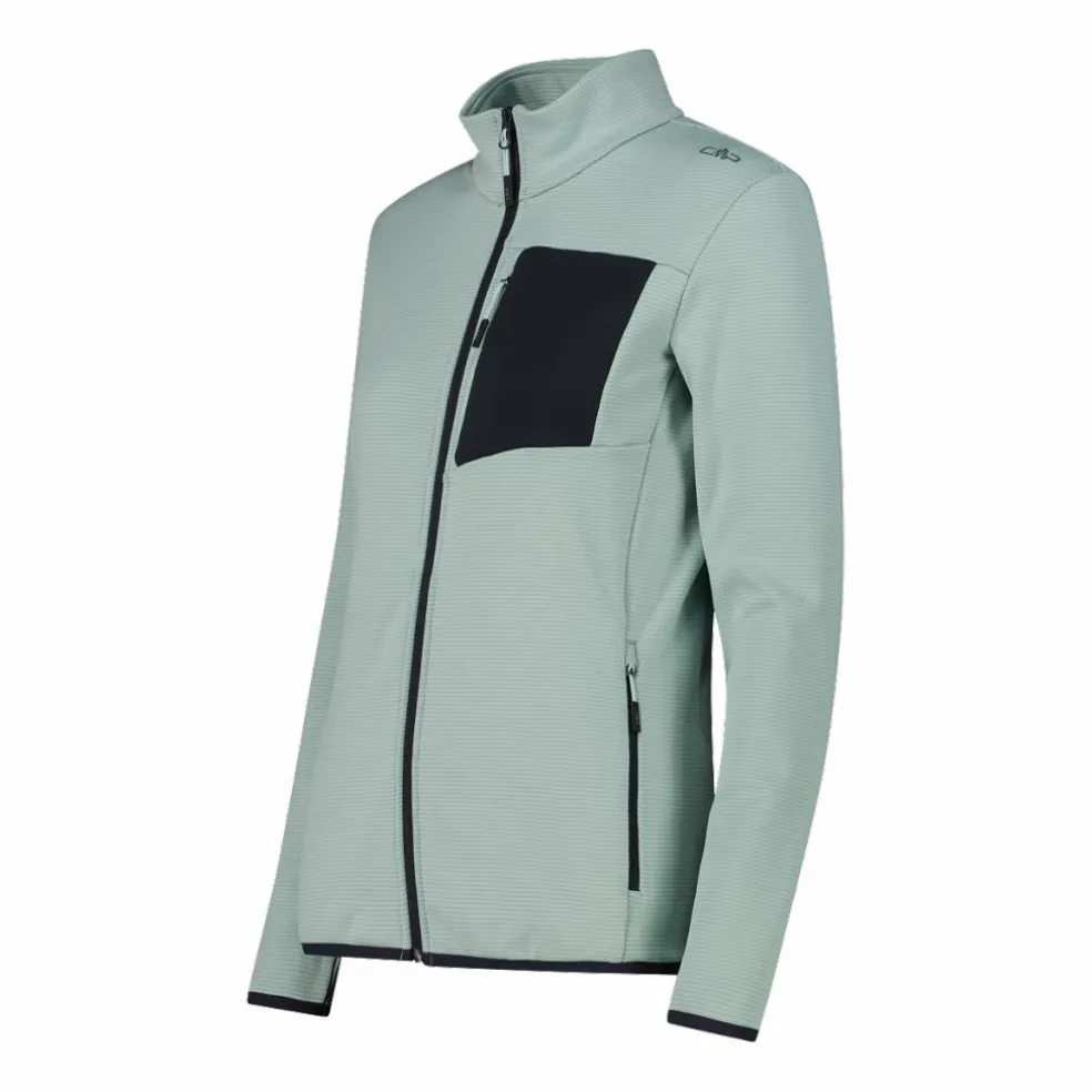 Pile Grid Tech con zip da donna