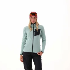 Pile Grid Tech con zip da donna