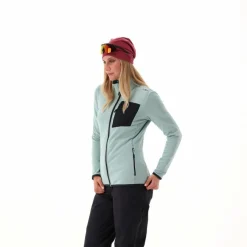 Pile Grid Tech con zip da donna