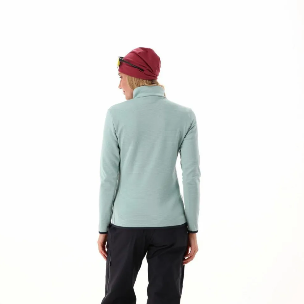 Pile Grid Tech con zip da donna