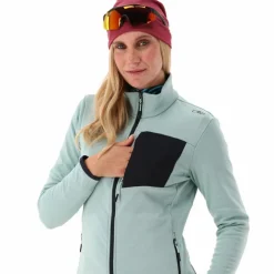 Pile Grid Tech con zip da donna