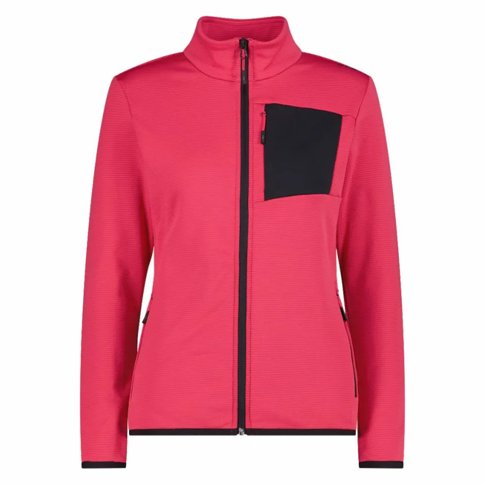 Pile Grid Tech con zip da donna